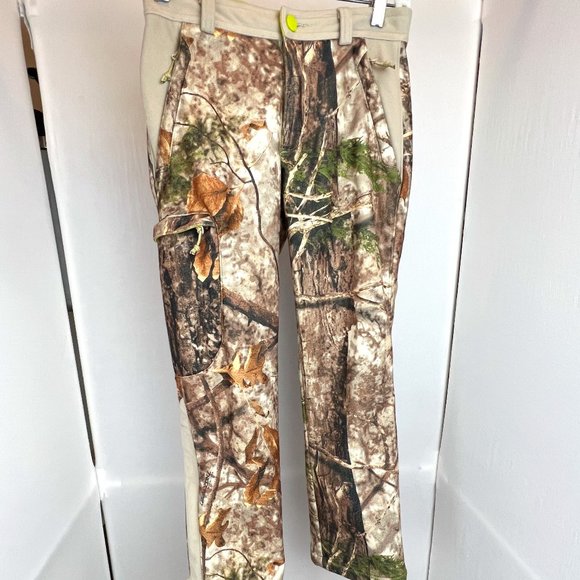 Cabela's Bottoms Cabelas Zonz Woodlands Lined Insulated Camouflage Hunting Pants Boys Sz M